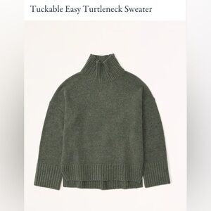 Abercrombie & Fitch Olive Turtleneck Sweater